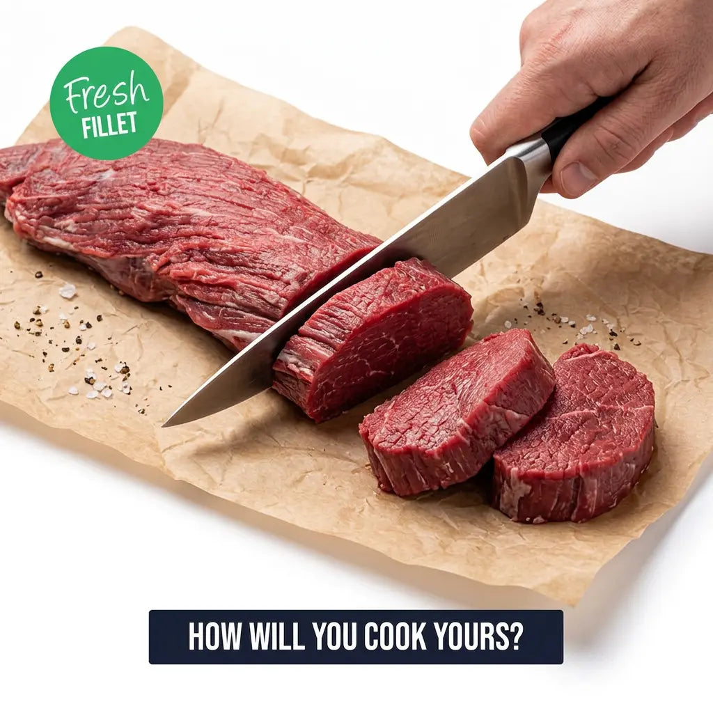 Fresh Whole Beef Fillet 1.1-1.4kg (Trimmed) Beef meatsupermarket.com