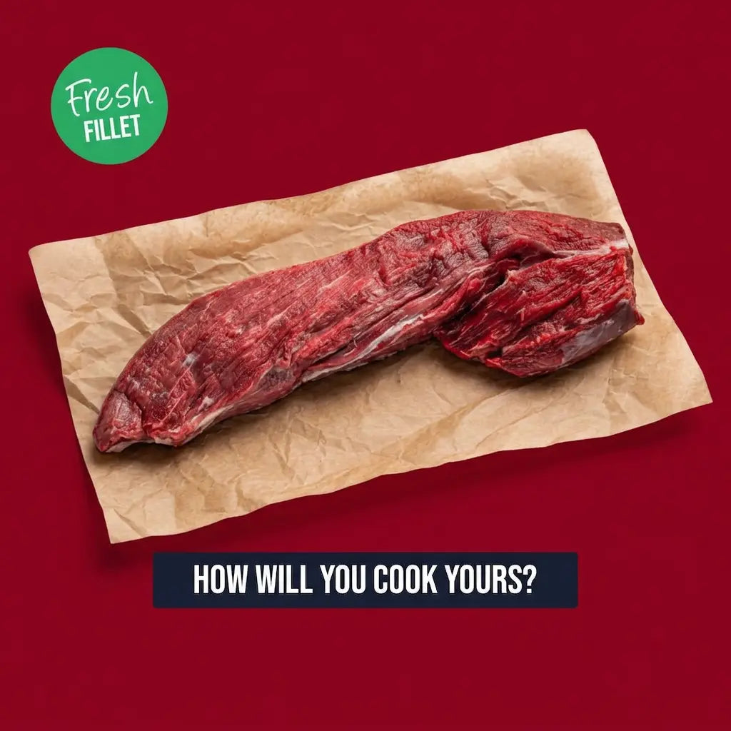 Fresh Whole Beef Fillet 1.1-1.4kg (Trimmed) Beef meatsupermarket.com