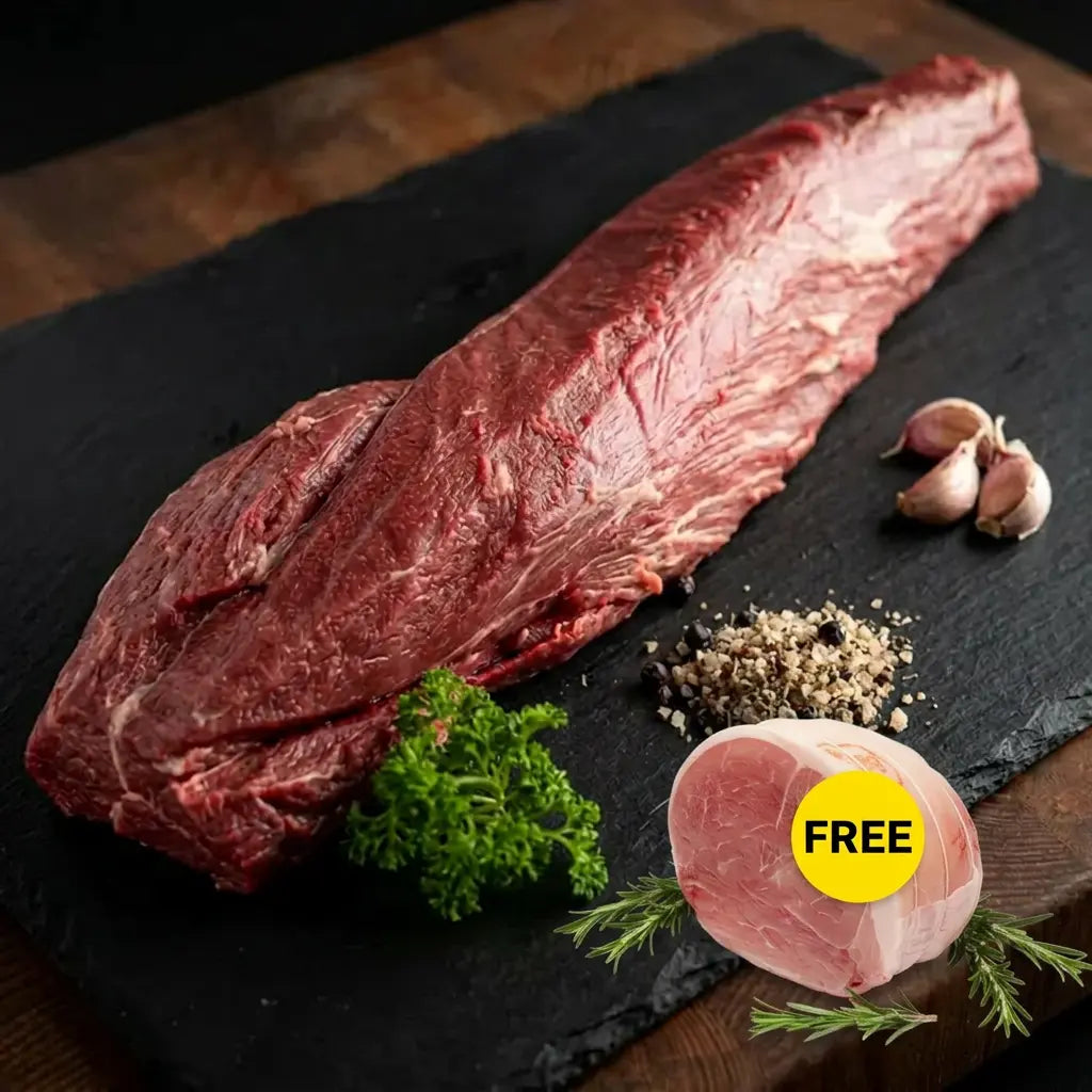 Large Whole Beef Fillet + FREE Gammon Joint!