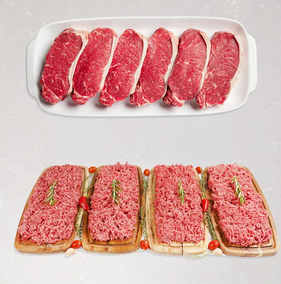 Buy 6 Sirloins + 1.6kg Lean Steak Mince Bundle Meatsupermarket.com