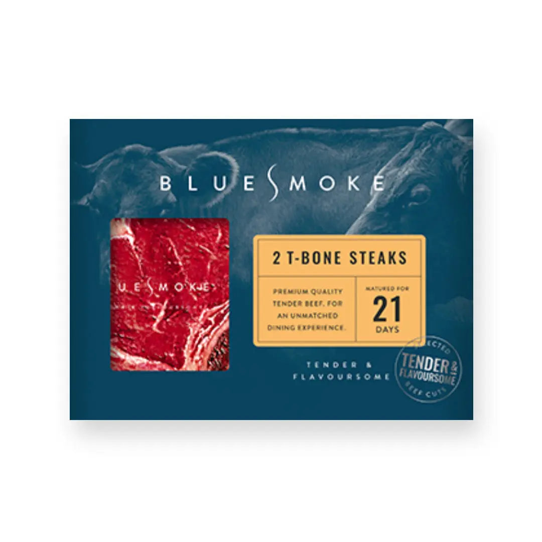 Blue Smoke Matured x2 T-bones Beef meatsupermarket.com