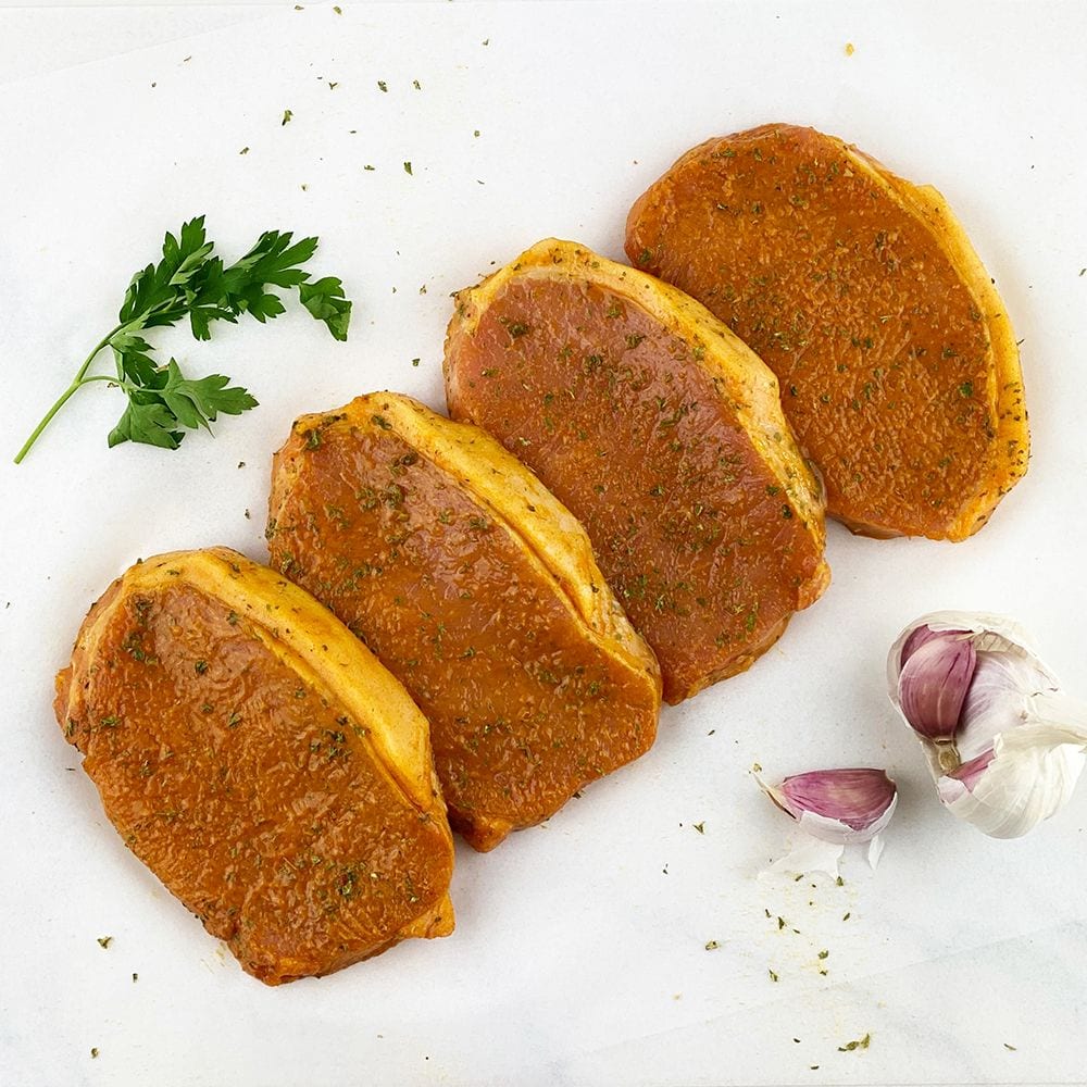 Garlic Pork Loin Steaks 4x 100g