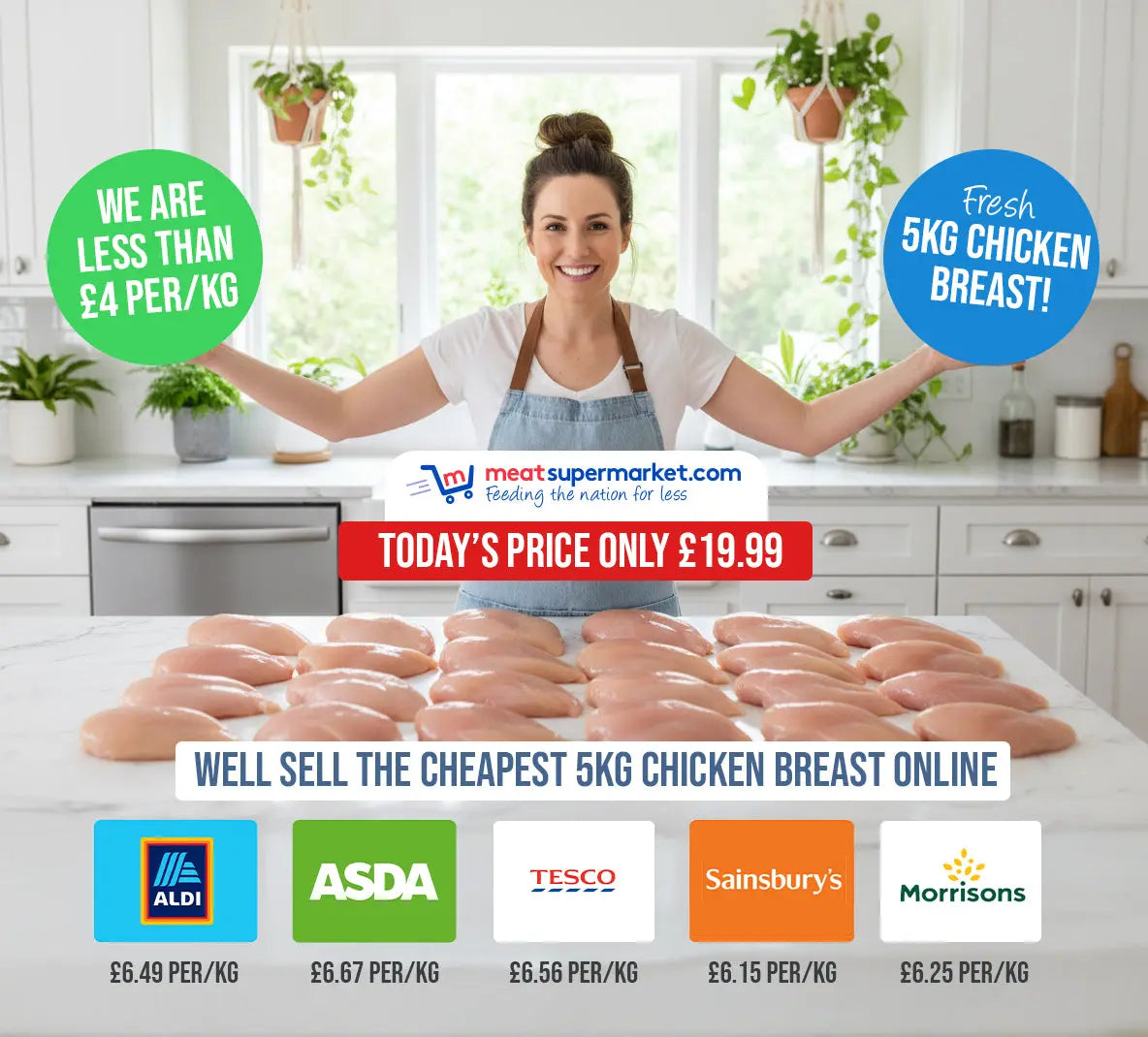 Fresh 5kg Chicken Breast Fillets Chicken meatsupermarket