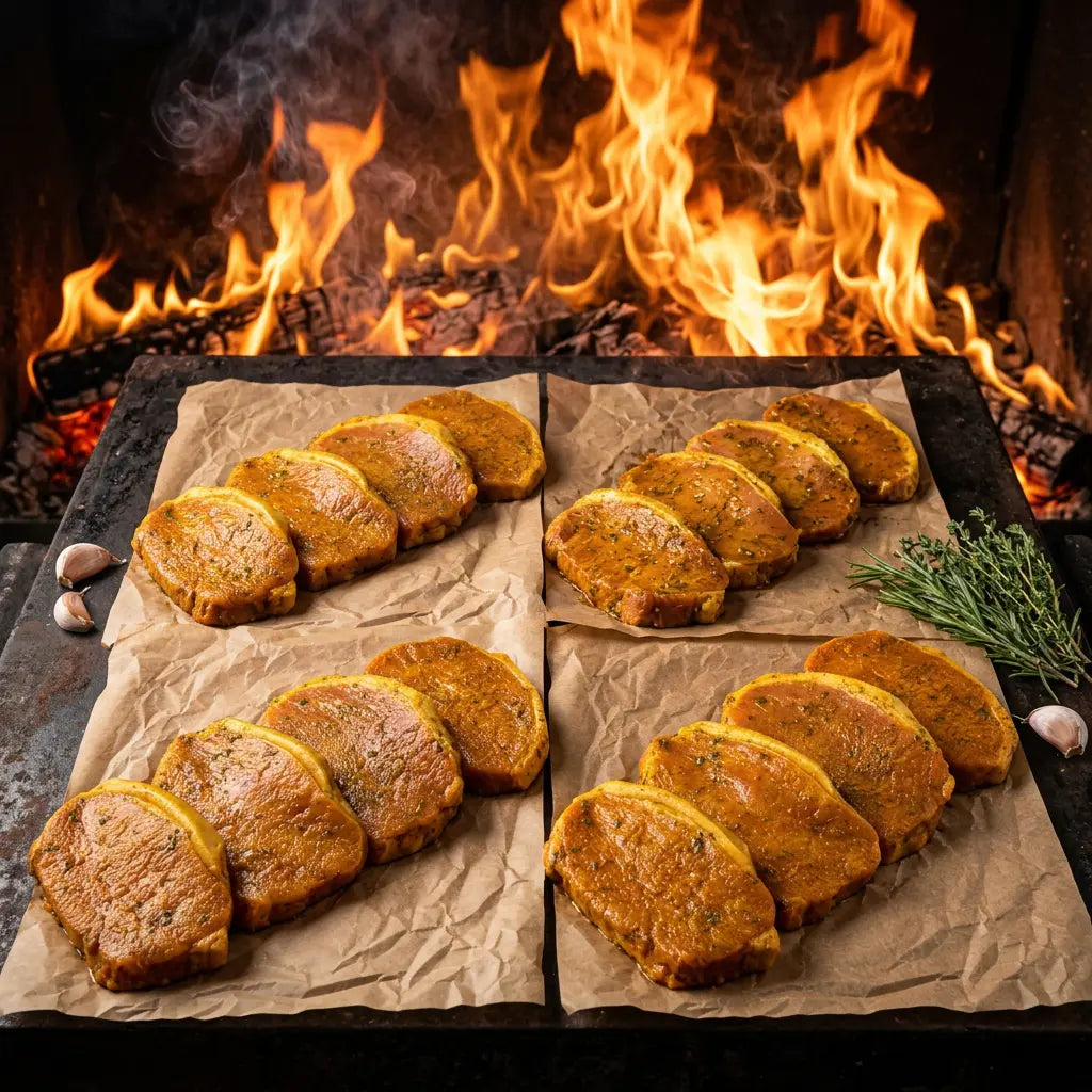 Garlic & Butter Boneless Pork Steaks x16 packed in 4's