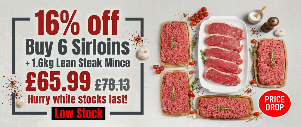 6 sirloins and beef mince