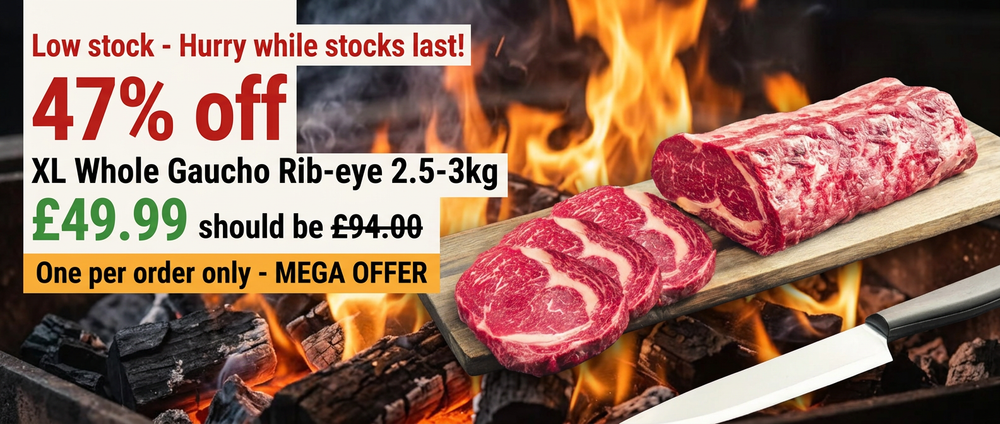 Fresh cut your own gaucho ribeye