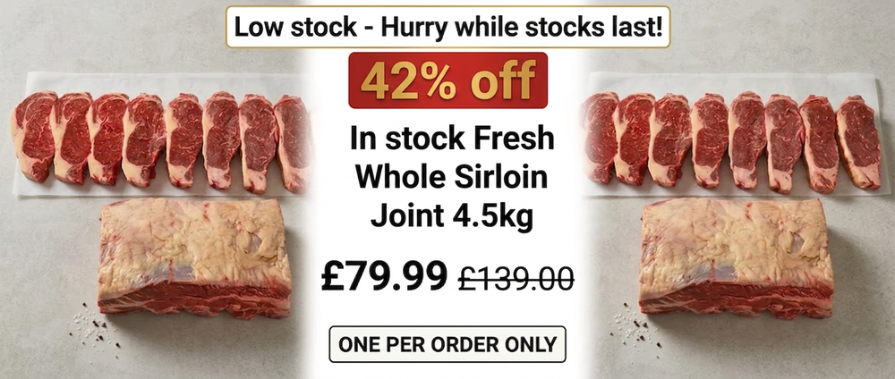 whole beef sirloin joint