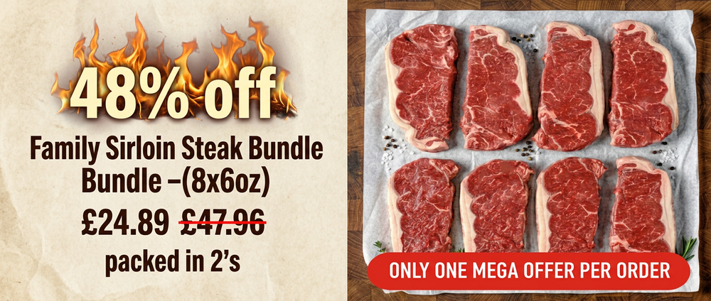 fresh sirloin steaks