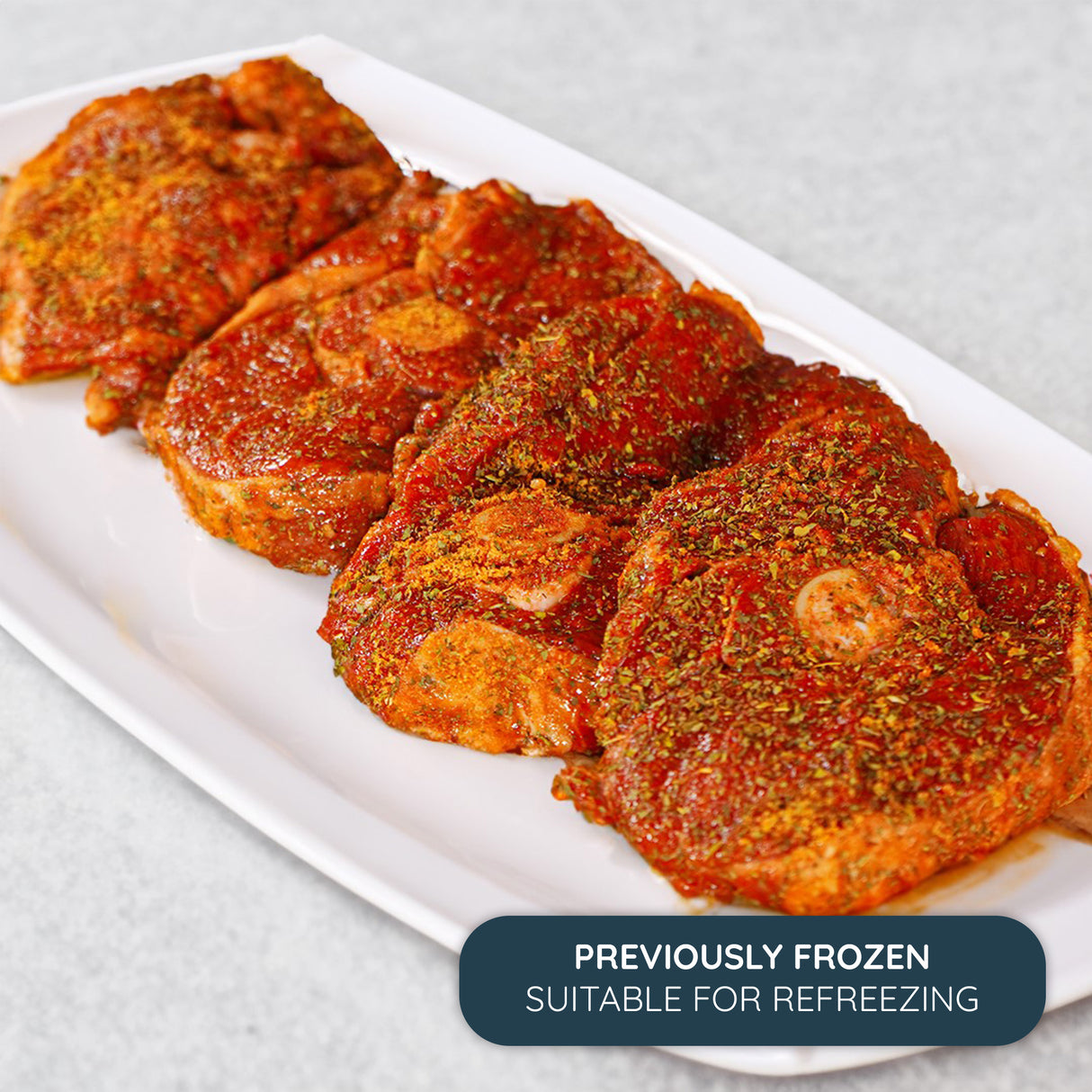 Minted Bone-In Lamb Leg Steaks 900g-1.1kg (Frozen) – Meatsupermarket.com