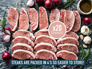 x20 Pork Steak Deal! Bundle Meatsupermarket.com
