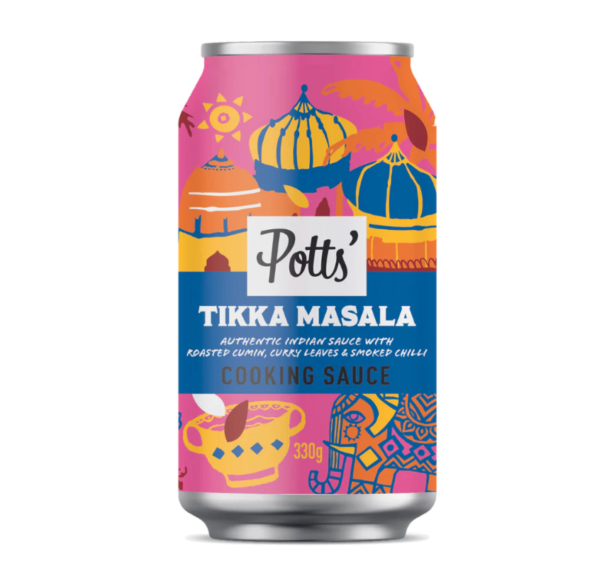 Potts’ Tikka Masala Curry Sauce Can 330g
