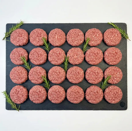 24x Prime Beef Burgers MEGA BBQ Pack Beef Meatsupermarket.com