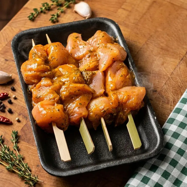 Garlic Chicken Skewers - 320-420g Chicken meatsupermarket