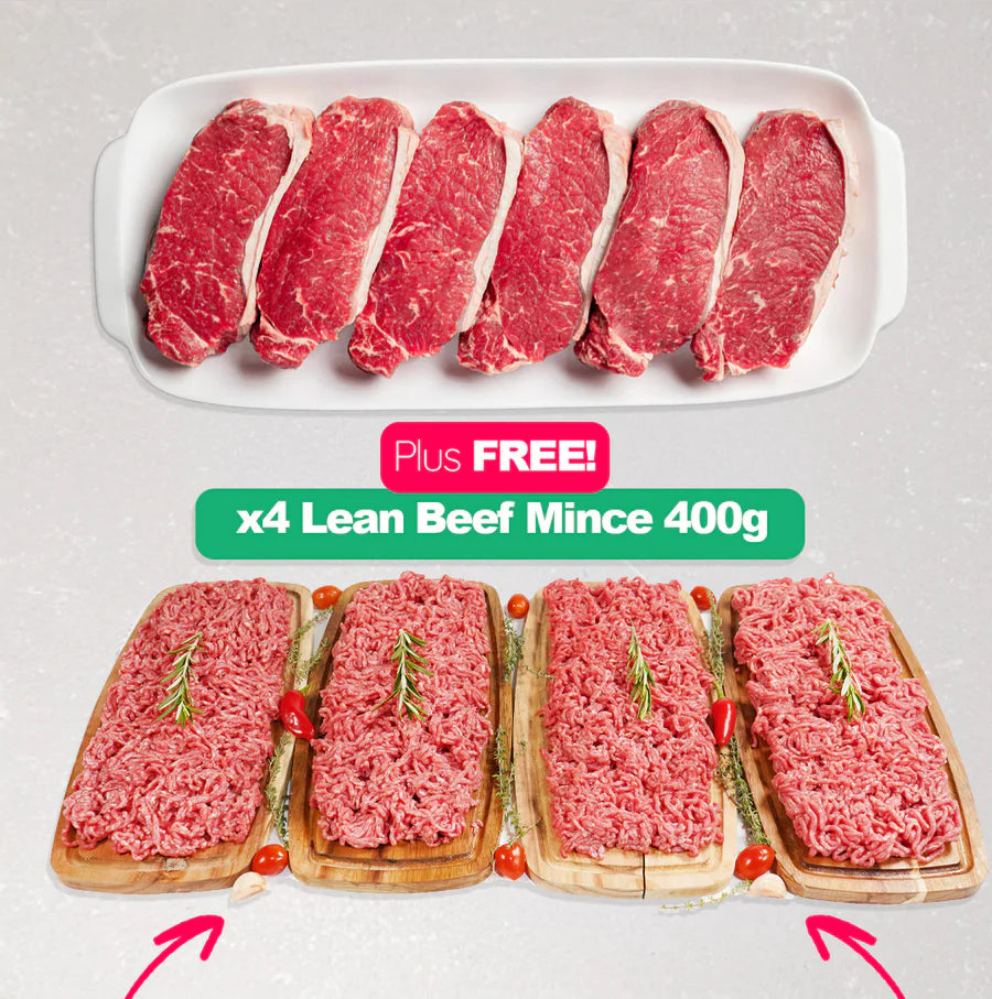 Buy 6 Sirloins, Get Lean Mince FREE! Bundle Meatsupermarket.com