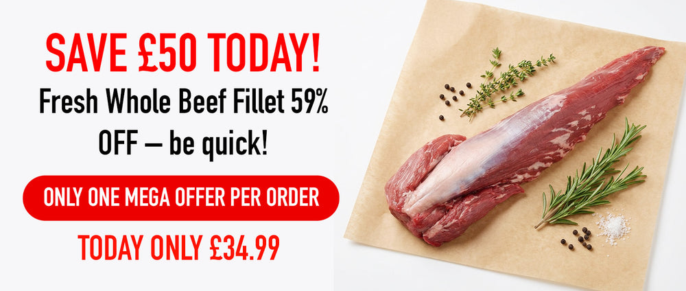 Fresh whole beef fillet