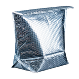 Silver insulated foil bubble liner that keeps your meat delivery chilled inside the box