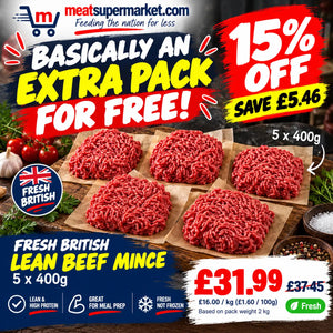 Fresh Lean Beef Mince - 5 x 400g