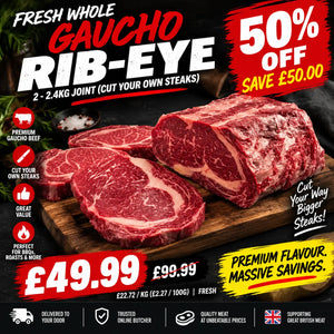Fresh Whole Gaucho Rib-eye 2-2.4kg (Cut your own steaks)