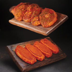 1kg Minted Lamb Steaks & 4 Piri Piri Pork Steaks Bundle Meatsupermarket.com