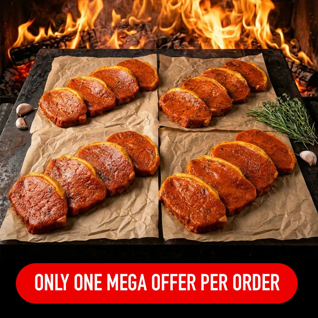 Piri Piri Boneless Pork Steaks x16 packed in 4's