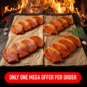 Piri Piri Boneless Pork Steaks x16 packed in 4's