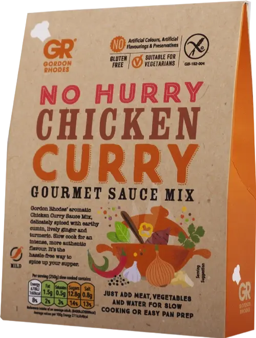 Gordon Rhodes – Gluten Free No Hurry Chicken Curry Gourmet Sauce Mix Marinade meatsupermarket.com