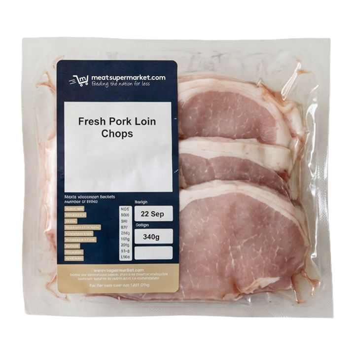 Vacuum-packed rump steak with a meatsupermarket.com butcher's label