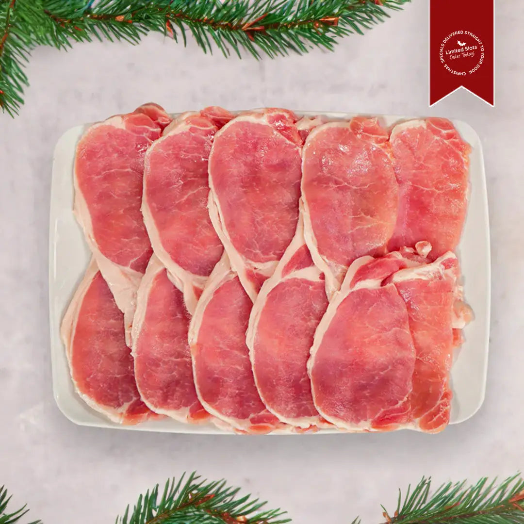 Unsmoked Back Bacon (454g) - Christmas Christmas meatsupermarket.com