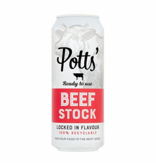 Potts' Beef Stock in Recyclable Can 500ml